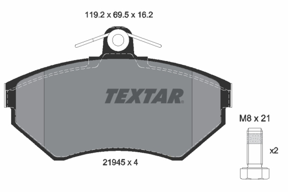 TEXTAR - 2194502-TET - Brake Pad Set, disc brake