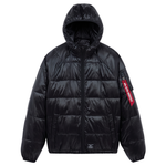Парка Alpha Industries Laughlin Hooded Relaxed Fit Puffer Ultralight Black (Черная)