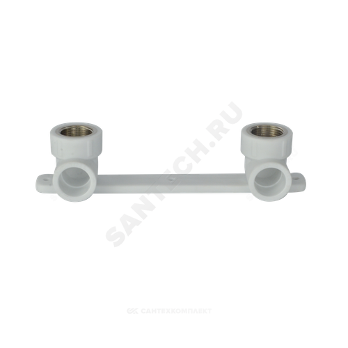 Планка PP-R монтажная белая Дн 25х3/4" ВР под смеситель с водорозетками PRO VALFEX 10124325-PRO