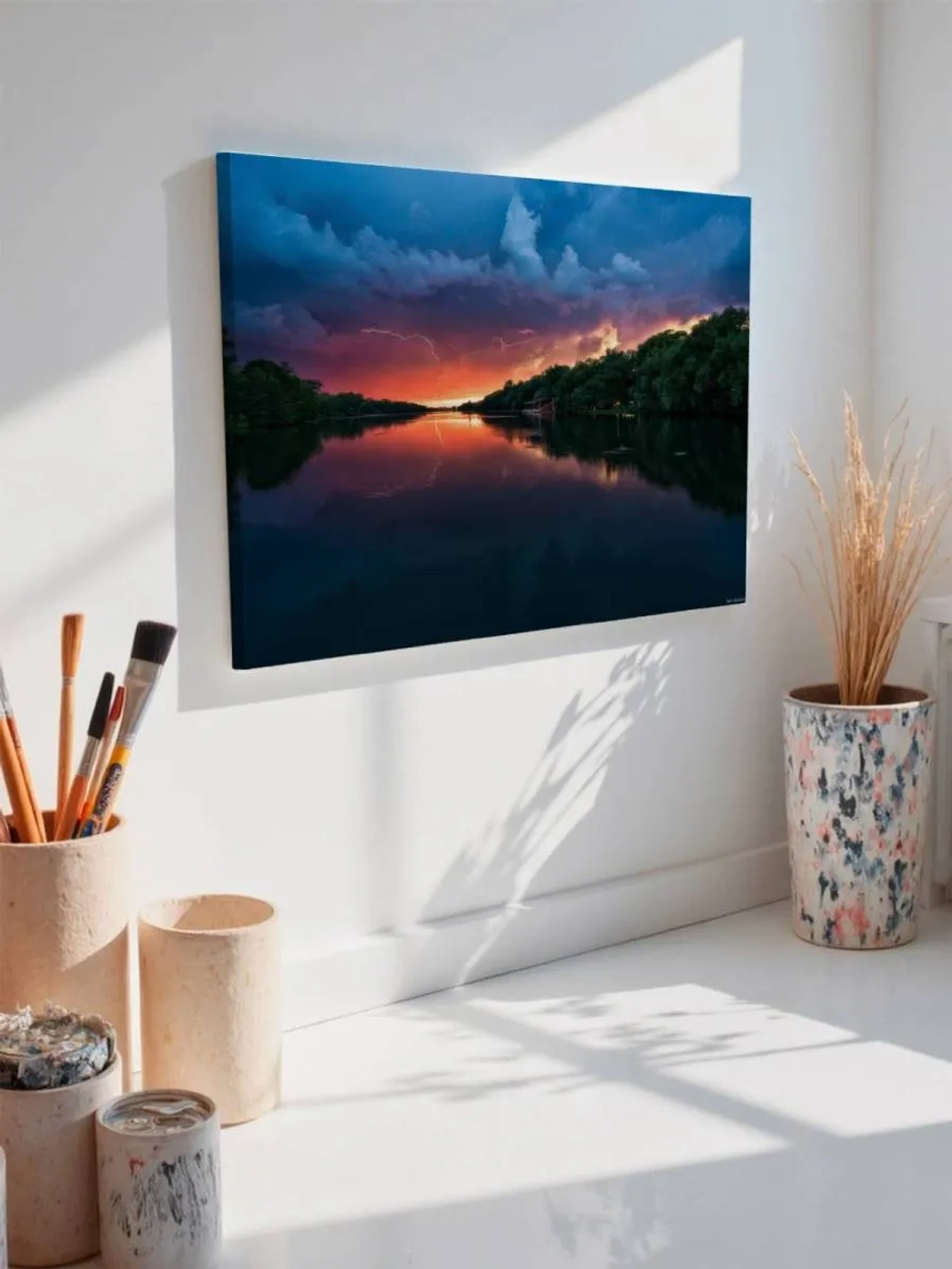 Картина на стену 40 X 50 Закат на реке