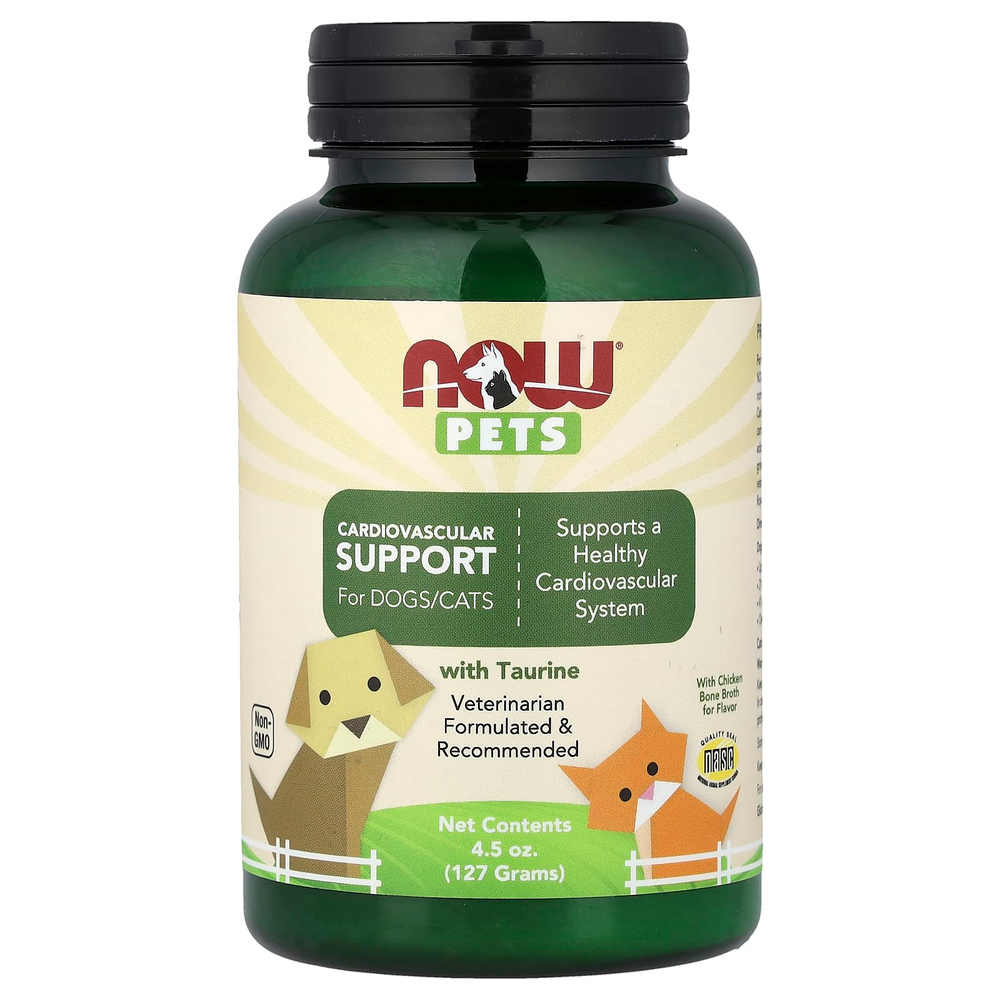 NOW Foods, Pets, добавка для кошек и собак для поддержки сердечно-сосудистой системы, 127 г (4,5 унции)