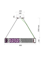 Люстра подвесная Ravissement Gold FL1057-8P, LED