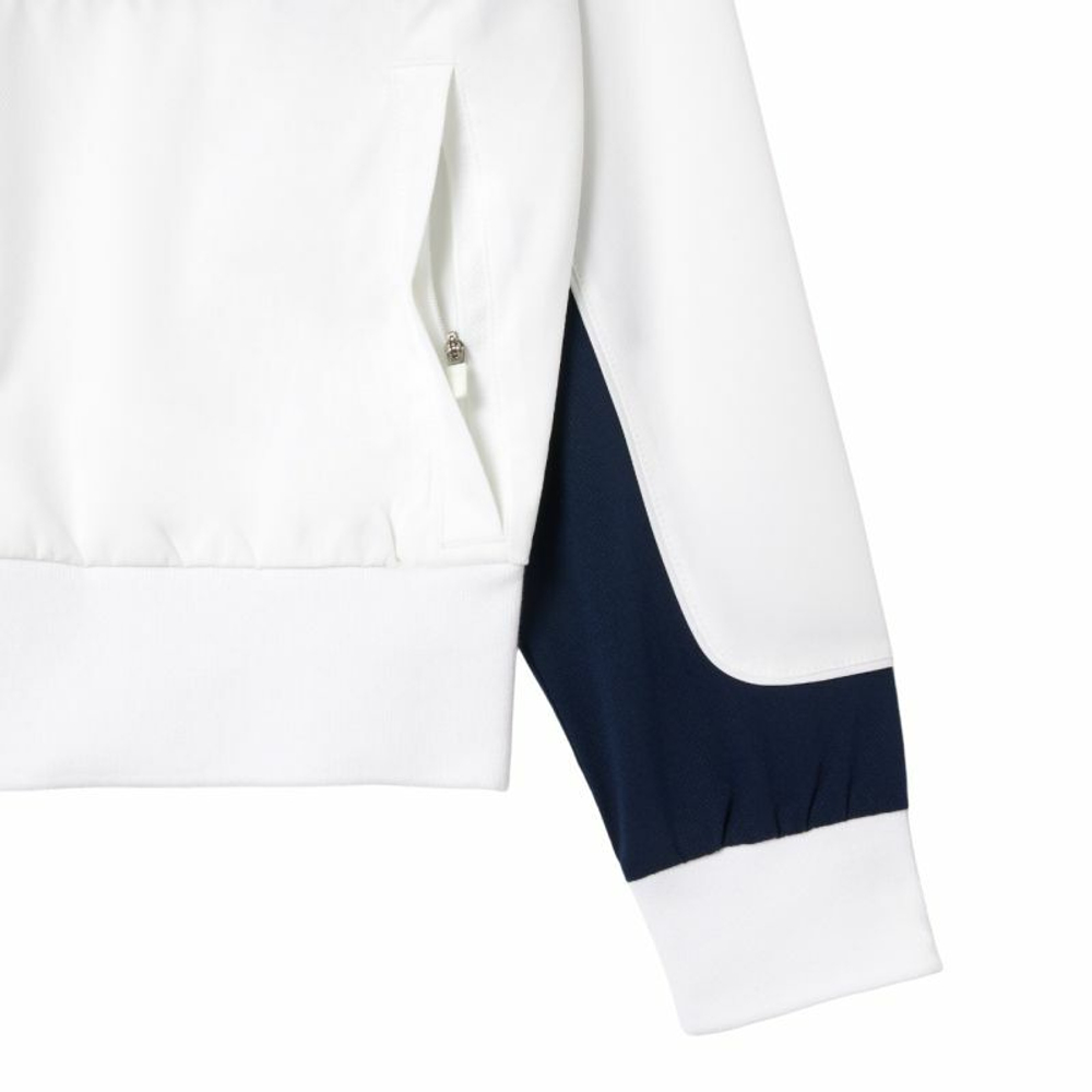 Женская Кофта теннисная Lacoste Ultra-Dry Colourblock Stretch Tennis Jacket - белый