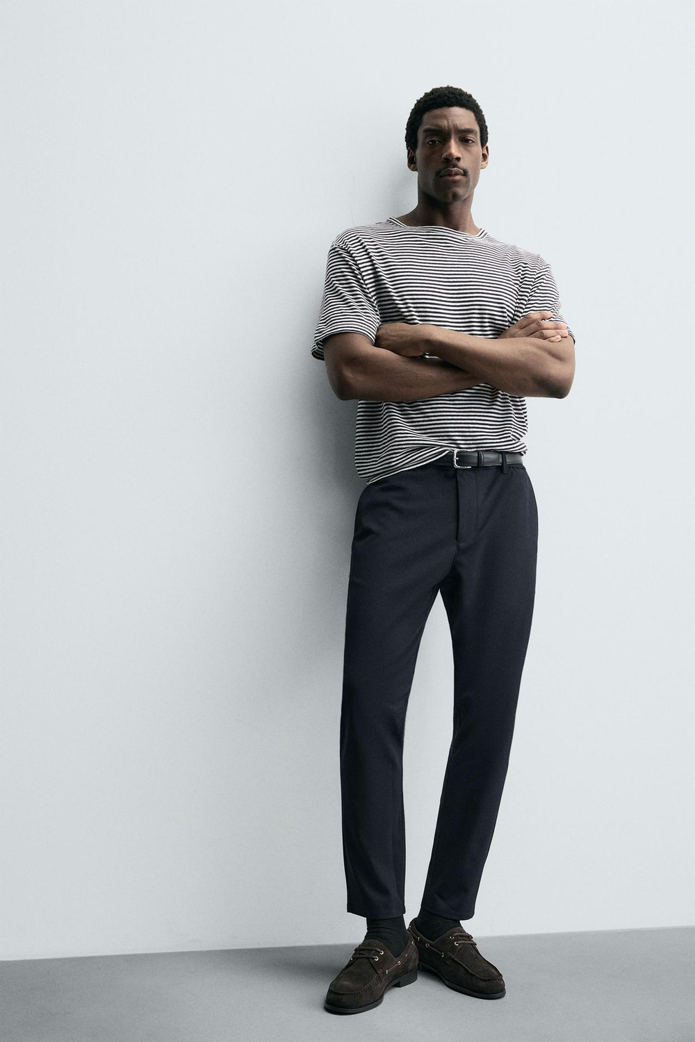 ZARA БРЮКИ SLIM FIT COMFORT, МОРСКОЙ СИНИЙ