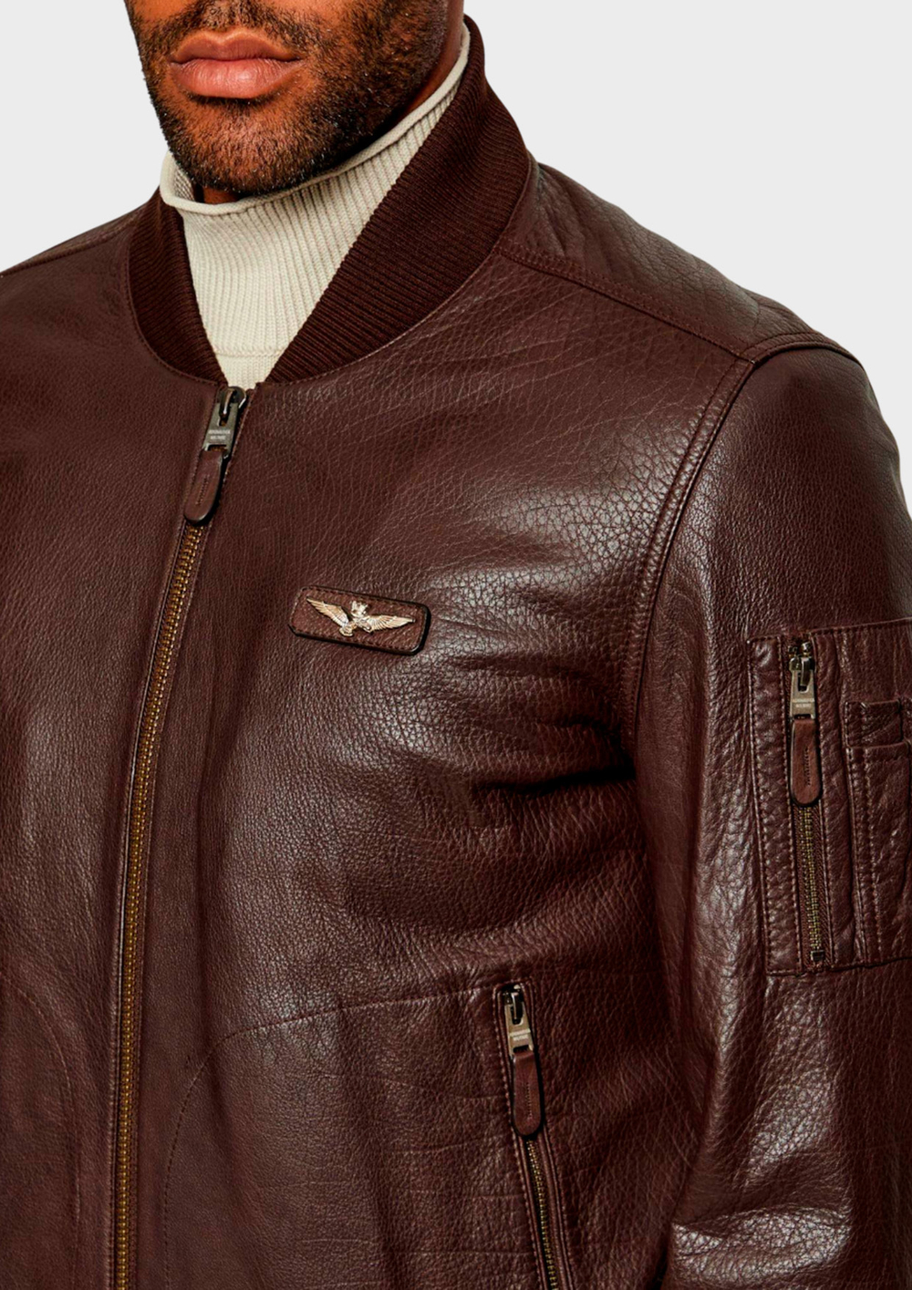 Куртка кожаная AERONAUTICA Bomber