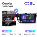 Teyes CC3L 10,2"для Toyota Corolla 2012-2016