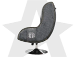 Дизайнерское кресло FUJIMO Monogram Silver Steel
