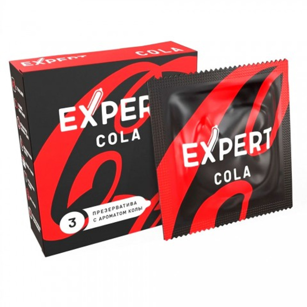 Презервативы EXPERT Cola, аромат Колы, 3 шт