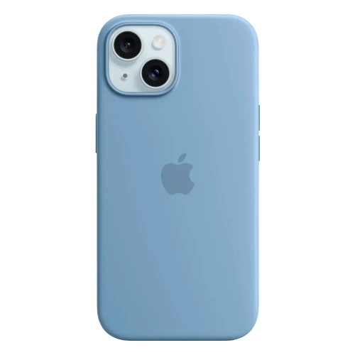 Силиконовый чехол с поддержкой MagSafe Apple Silicone Case для iPhone 15, Winter Blue (Зимняя синева)