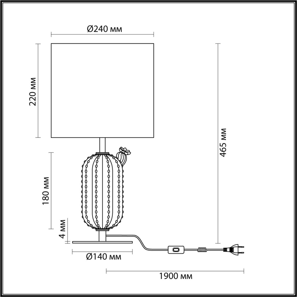 5425/1T ODL_EX Настольная лампа E27 60Вт 220В IP20 MODERN