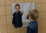 Двухсторонняя панель "Пиши-стирай и Зеркало" для STEM стены Masterkidz