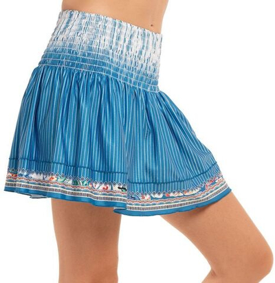 Теннисная юбка Lucky in Love Playing In параdise Long Dreamin' Smocked Skirt - aegean blue