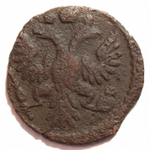 Полушка 1734 год Анна Иоанновна F-VF