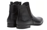 PRADA Saffiano Leather Ankle Length Chelsea Boots Men"s Black