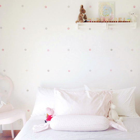 Интерьерная наклейка Watercolor Polka Dots — оранжевый