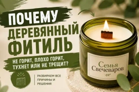 Почему деревянный фитиль не горит, плохо горит, тухнет или не трещит?
