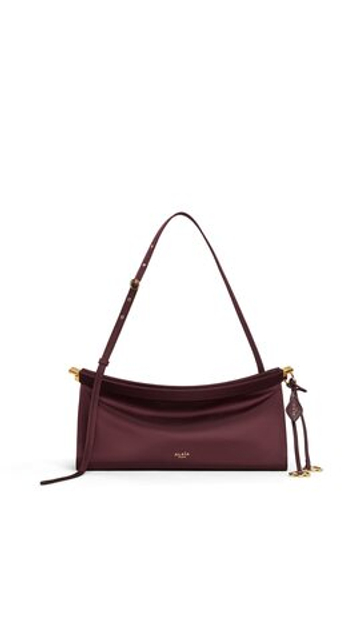 ALAÏA СУМКА LE CLICK EAST WEST ИЗ НЕЙЛОНА, ГРАНАТОВО-КРАСНЫЙ