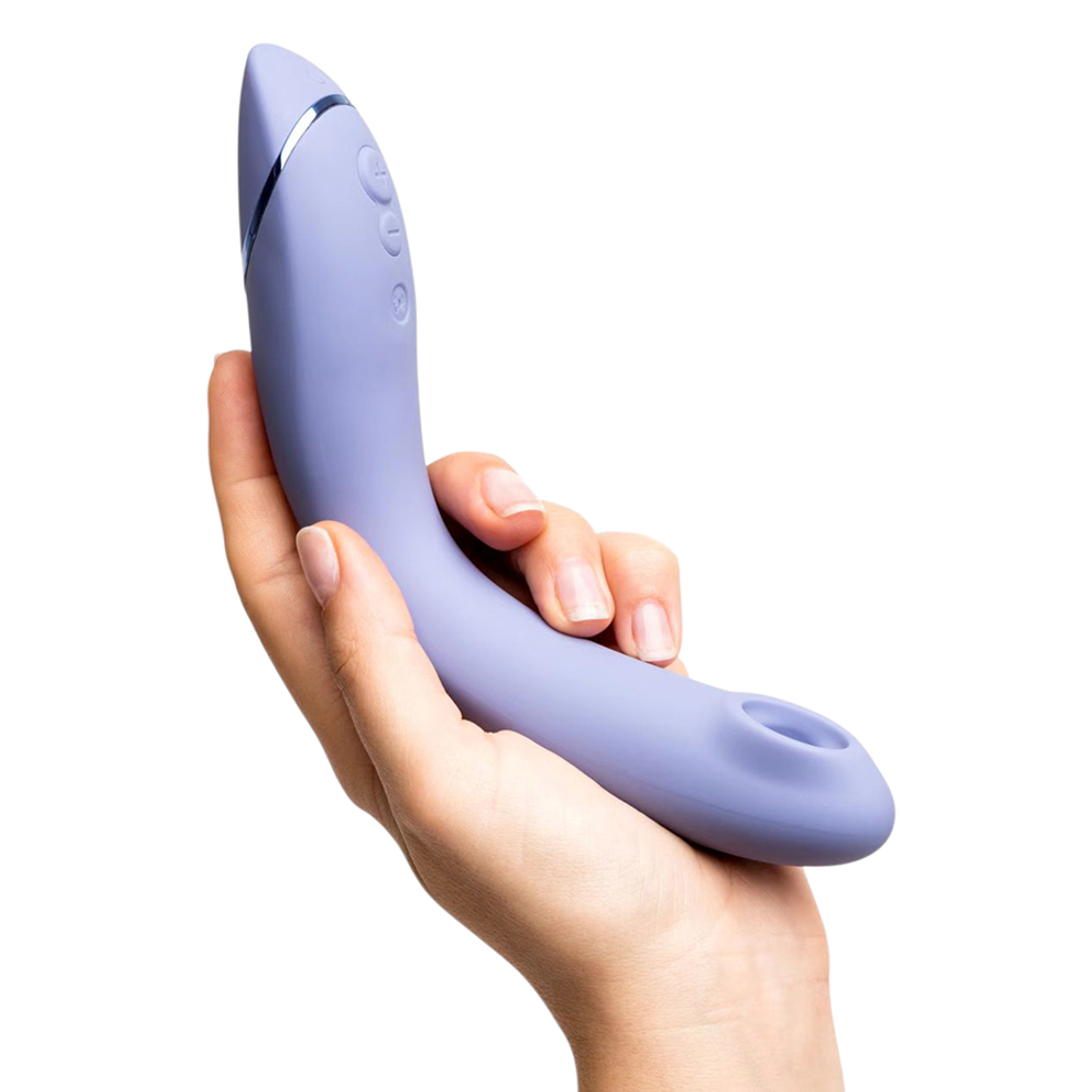 Лиловый вибромассажёр 17,6см для точки G c вакуумной стимуляцией Womanizer OG Pleasure Air for the G-Spot Vibrator & Stimulator Lilac WZ171SG6
