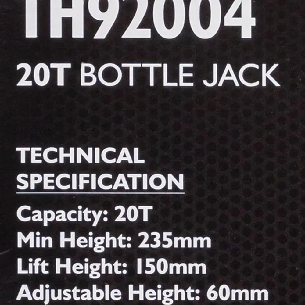 Домкрат бутылочный 20т с клапаном JCB JCB-TH92004