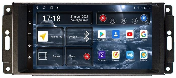 Магнитола для Jeep, Dodge, Chrysler 2006-2015 (207x98мм) - Redpower 71216 Android 10, Быстрая, CarPlay, SIM-слот