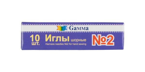 Иглы ручные шорные для кожи №2, 10 шт, Gamma NIR-12