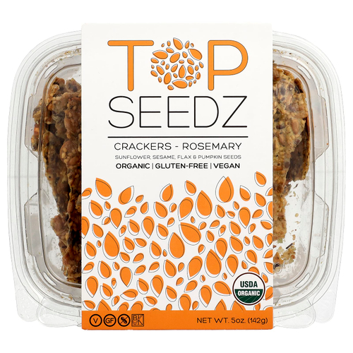 Top Seedz, крекеры, с розмарином, 142 г (5 унций)