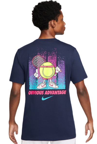 Мужская теннисная футболка Nike Court Open T-Shirt - obsidian