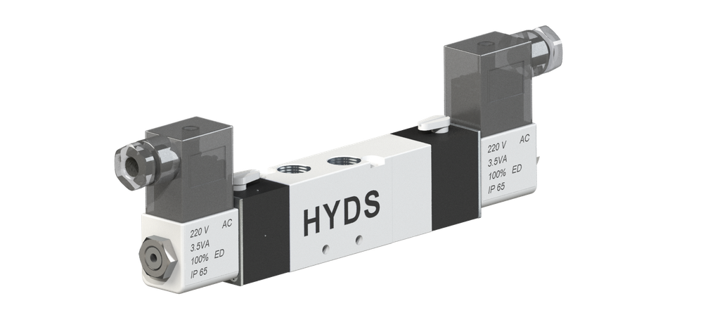 4V330C-10 AC220V Пневмораспределитель 5/3C, G3/8, AC 220В