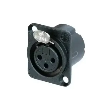Neutrik NC3FD-LX-HA-BAG панельный разъем XLR female с дополнительной защитой от RF помех, обжимные к