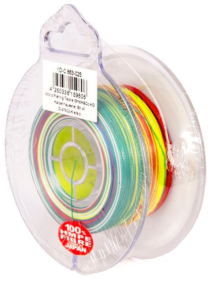 Леска плетёная WFT KG STRONG EXACT ELECTRA 700 Multicolor 360 м, 0,25 мм
