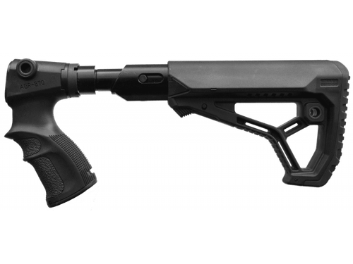 Телескопический приклад с амортизатором СAGR 870 FK SB на Remington 870, черный, FAB Defense