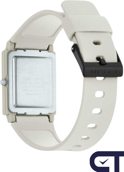 CASIO MQ-38UC-8A — классические аналоговые часы в матовом серо-бежевом цвете