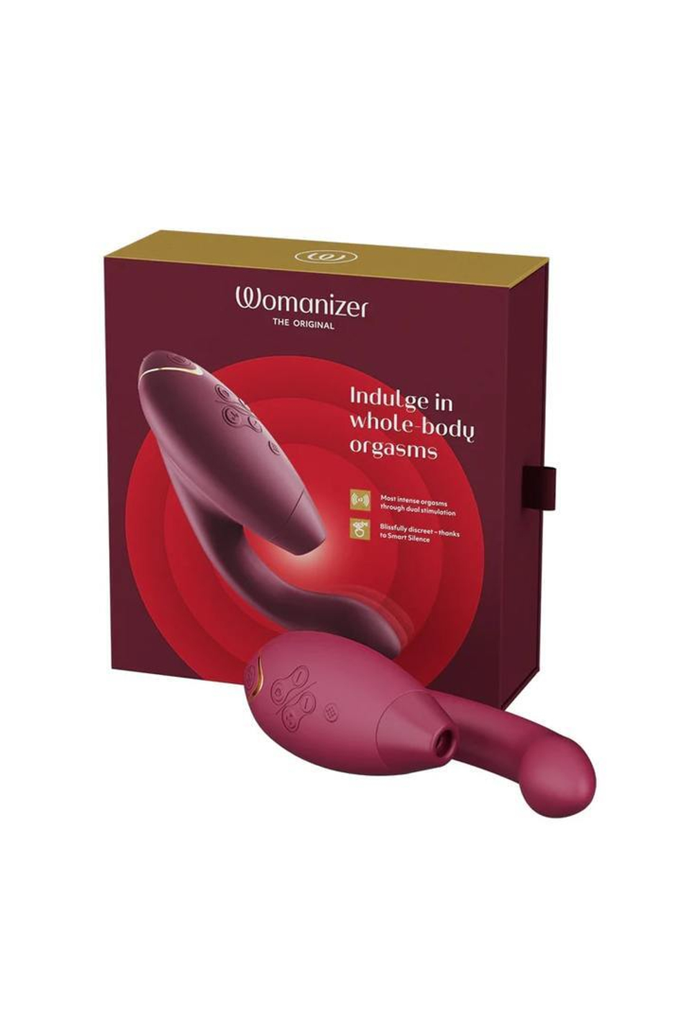 Womanizer Duo 2 – Многофункциональный стимулятор (бордовый)