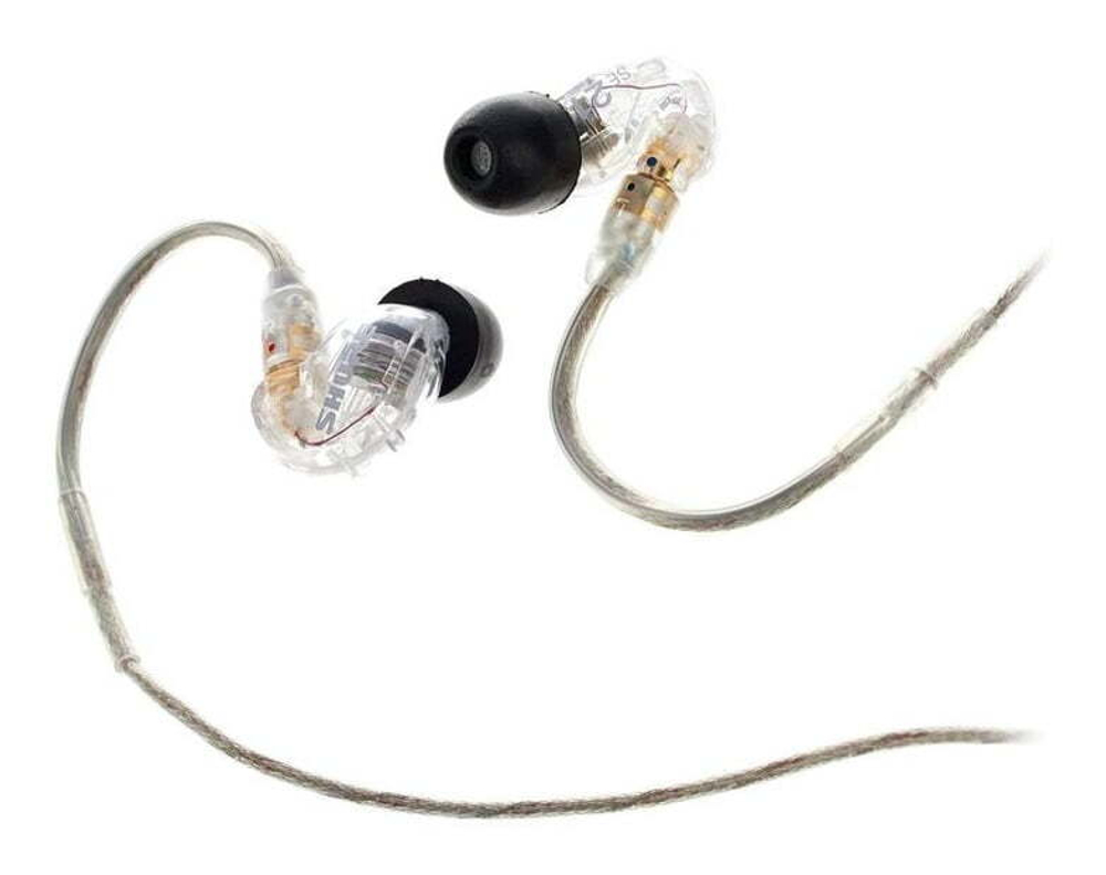 SHURE SE215-CL-EFS наушники внутриканальные (наушники вставные) с одним динамическим драйвером, прозрачные.