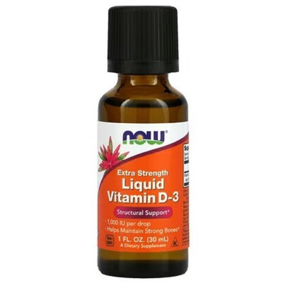 NOW Foods, Liquid Vitamin D3 1000 IU, 30 ml | Suyuq D3 vitamini, 1000 XB, 30 ml