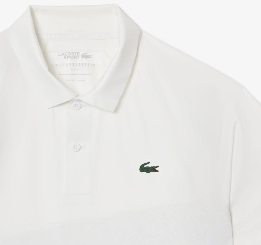 Мужское теннисное поло Lacoste Tennis x Novak Djokovic On Court - белое