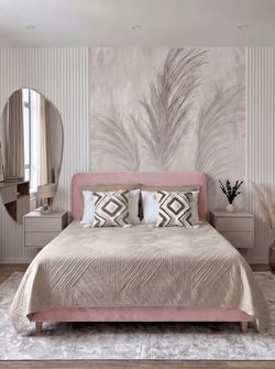 Двуспальная кровать с подъемным механизмом Абстракт, 120х200