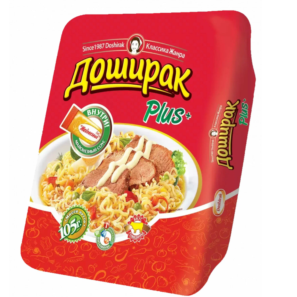 Лапша Доширак Plus+ говядина 105 гр