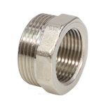 Футорка латунь никель Ду 25х20 (1"х3/4") НР/ВР VALFEX VF.581.N.100.034