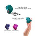 Клиторальный стимулятор на палец Love to Love KISSCOOL Iridescent Teal