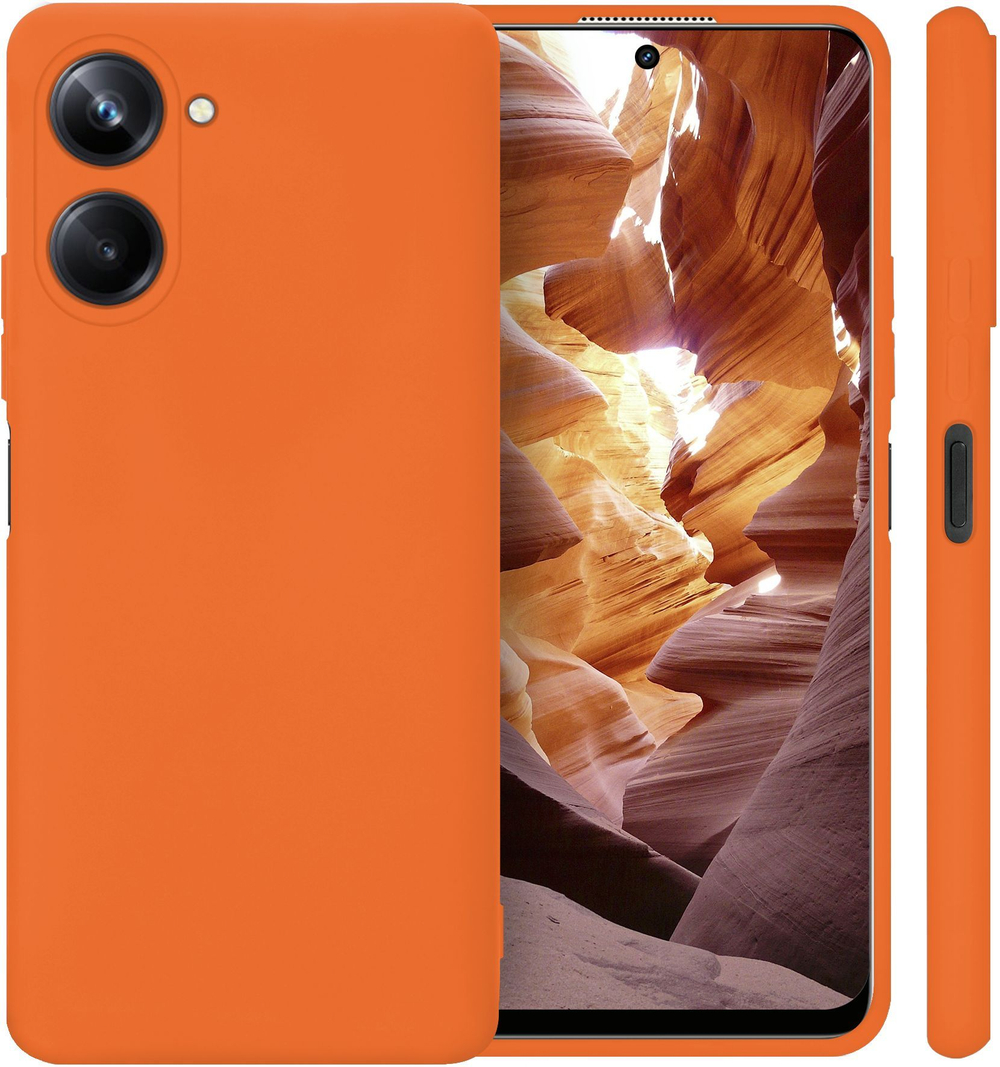 Мягкий Soft Touch чехол из силикона для REALME 10 PRO (не PLUS !) с бархатной подкладкой