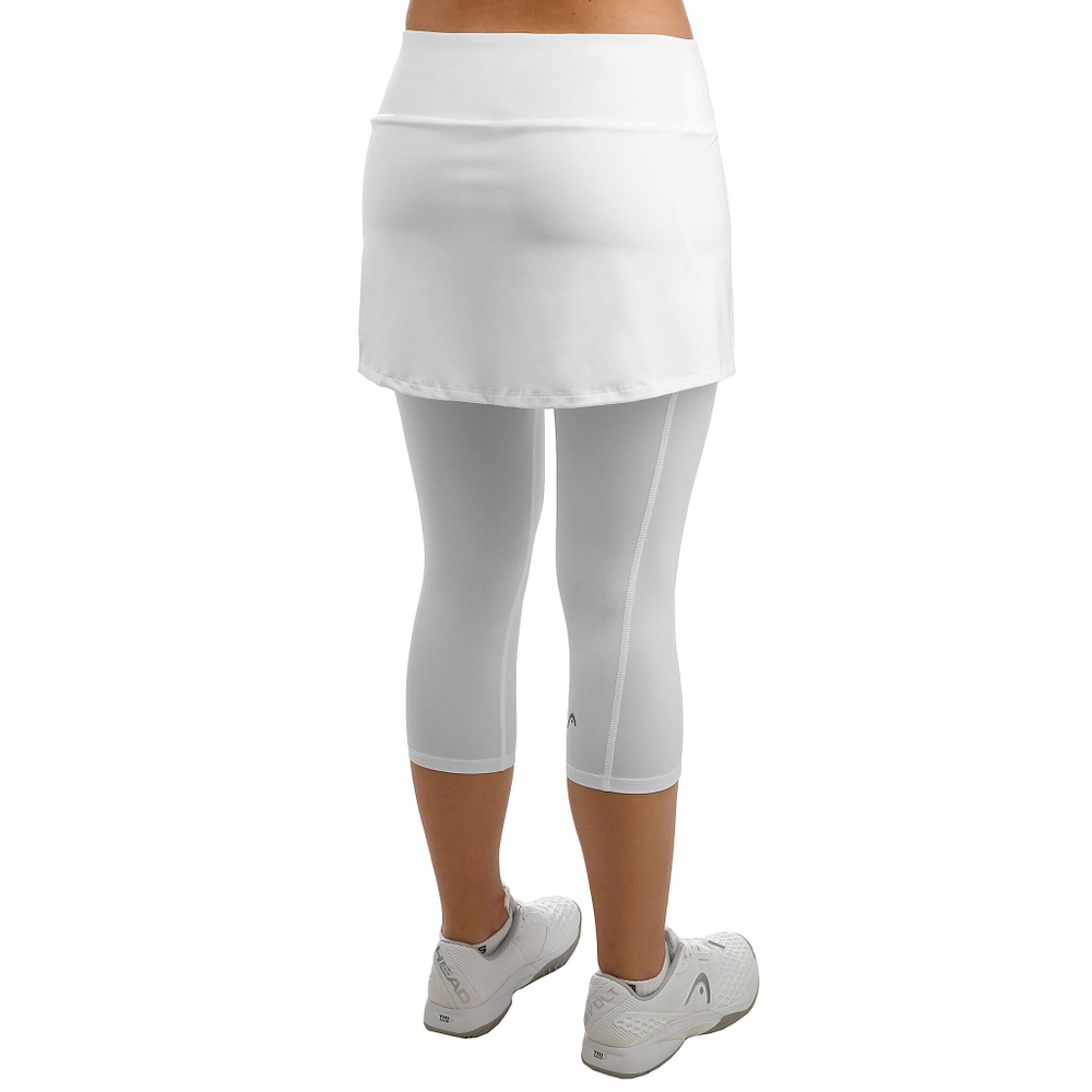 Женская теннисная юбка HEAD Club Scapri Women - White, Silver
