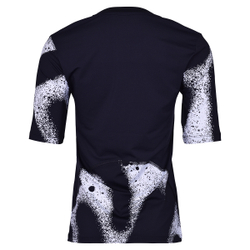 Женская теннисная футболка Hydrogen Spray Mesh Second Skin - white/black