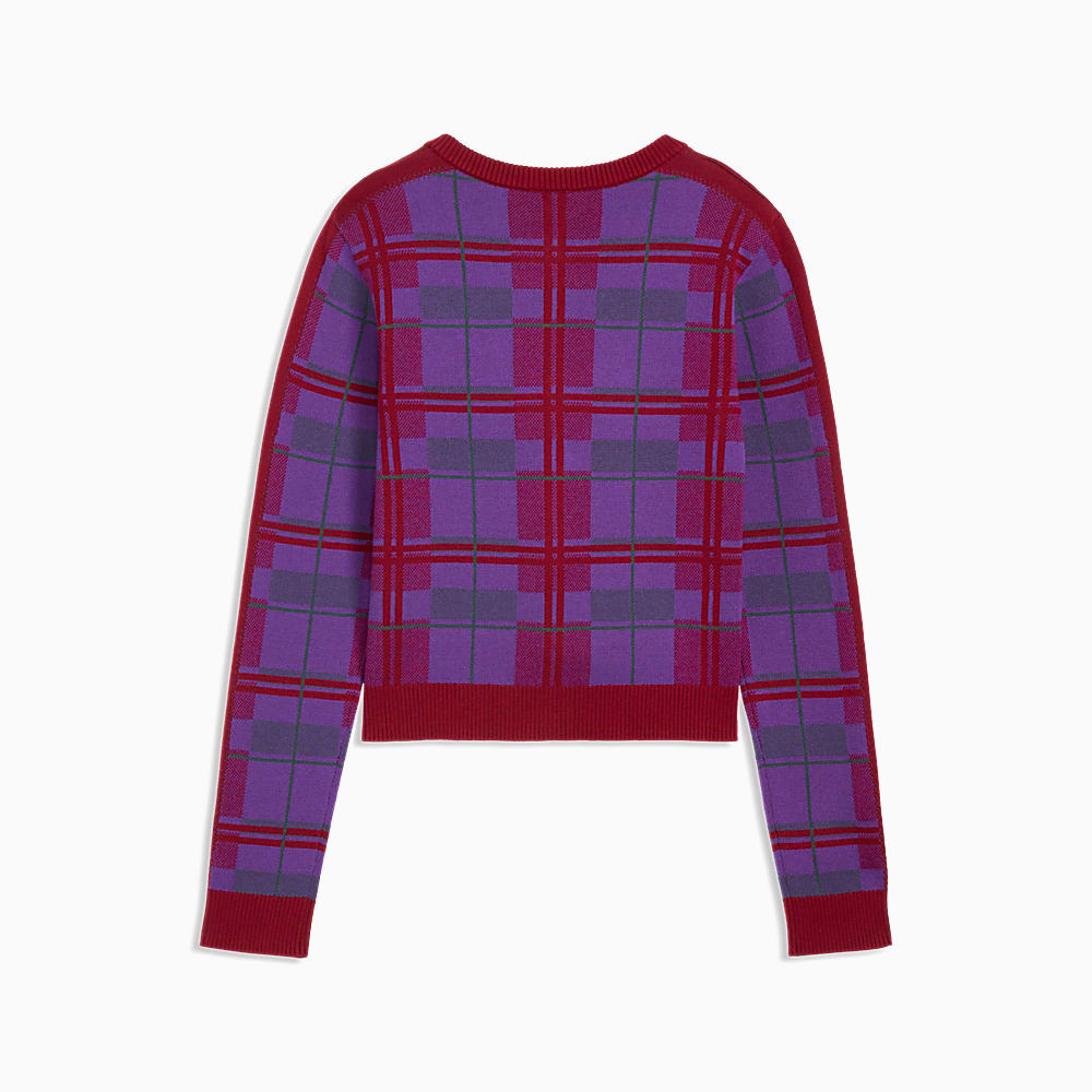 Женский кардиган T7 Tartan из ткани темного цвета - PUMA