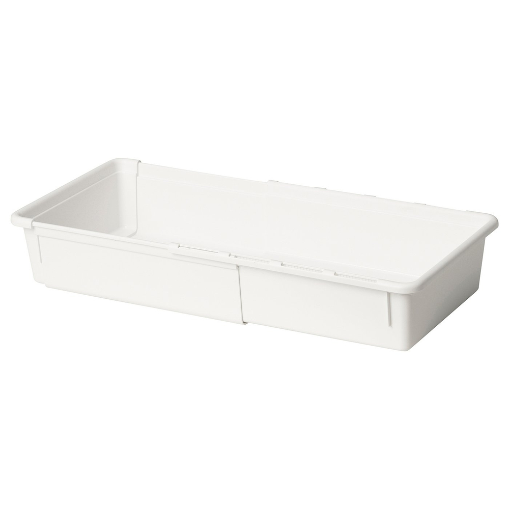 IKEA KACKLA  (ИКЕА КАКЛА)  -  Раздвижной контейнер - белый 25-38х19 см