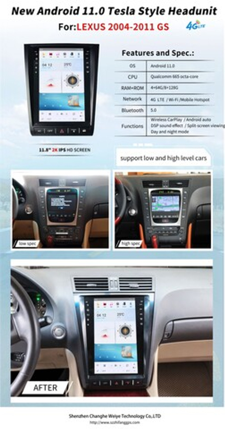 Мультимедийный комплекс для LEXUS GS 2004-2011  KUBERG ZF-1252H-Q6