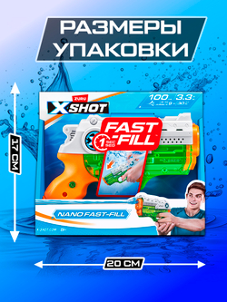 Водный Пистолет помповый. Детский Водяной Бластер. XSHOT. 56221