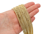 Нить гематитовых бусин 2,4мм, Light Gold