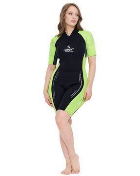 Гидрокостюм Sargan Nero 2.0 Shorty lady 2 мм черно-желтый
