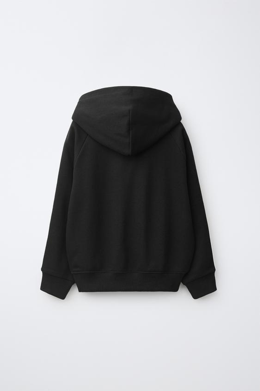 ZARA КОМПЛЕКТ ИЗ ХУДИ И БРЮК С ЛАМПАСАМИ, ЧЕРНЫЙ